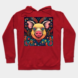 Porky the Psychedelic and Colorful Pig Hoodie